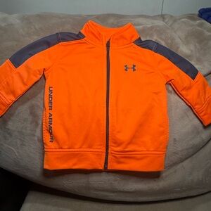 Under Armour Neon Orange Boys’ 6/9 months Zip-Up Jacket